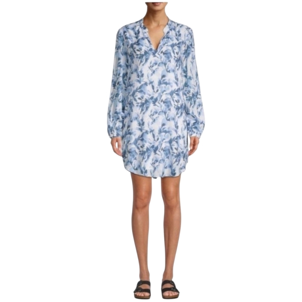 Cloth & Stone Leaf Print Shift Dress XS NWT